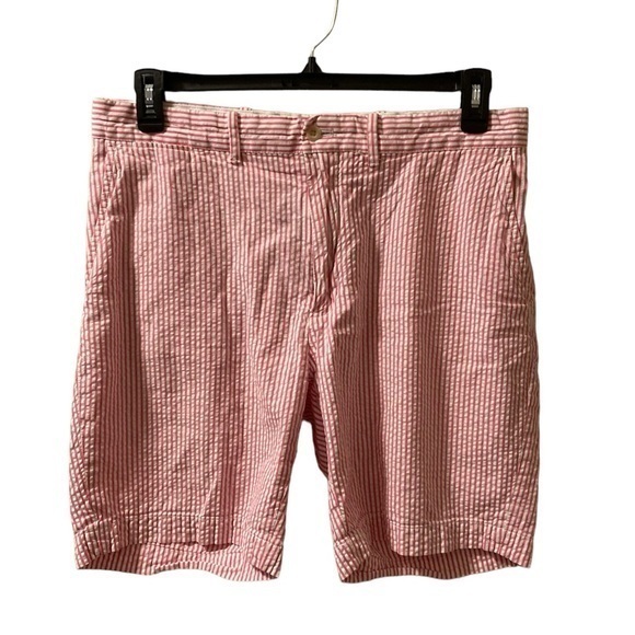 Polo Golf Ralph Lauren Other - Polo Golf Ralph‎ Lauren Men’s Seersucker Shorts Preppy Pink White  Size 34